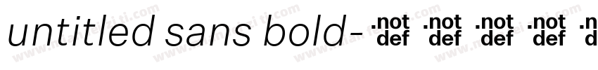 untitled sans bold字体转换